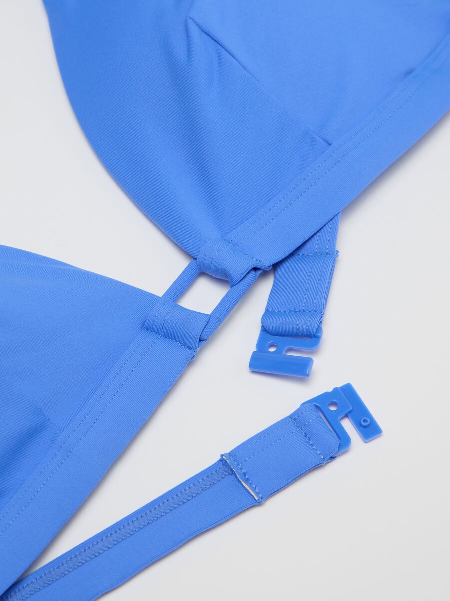 Women’s bikini top in light blue stretch fabric_5