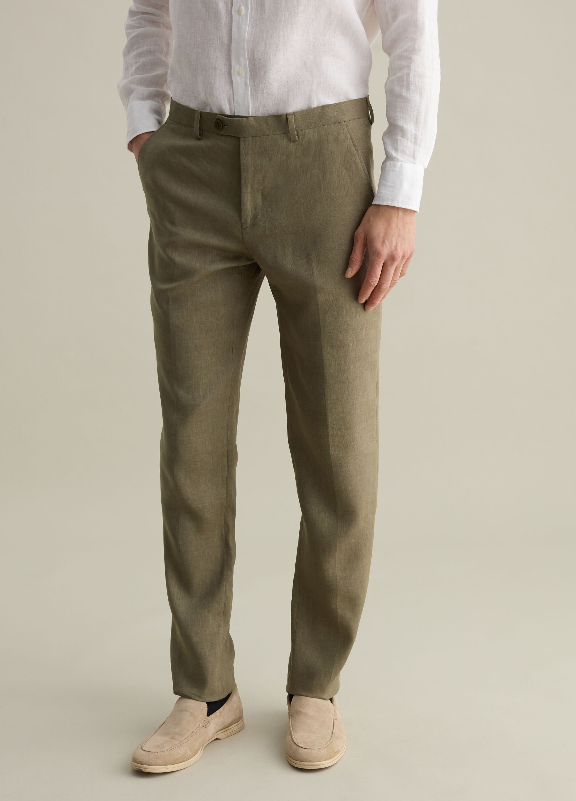 Pantaloni regular fit in lino Contemporary