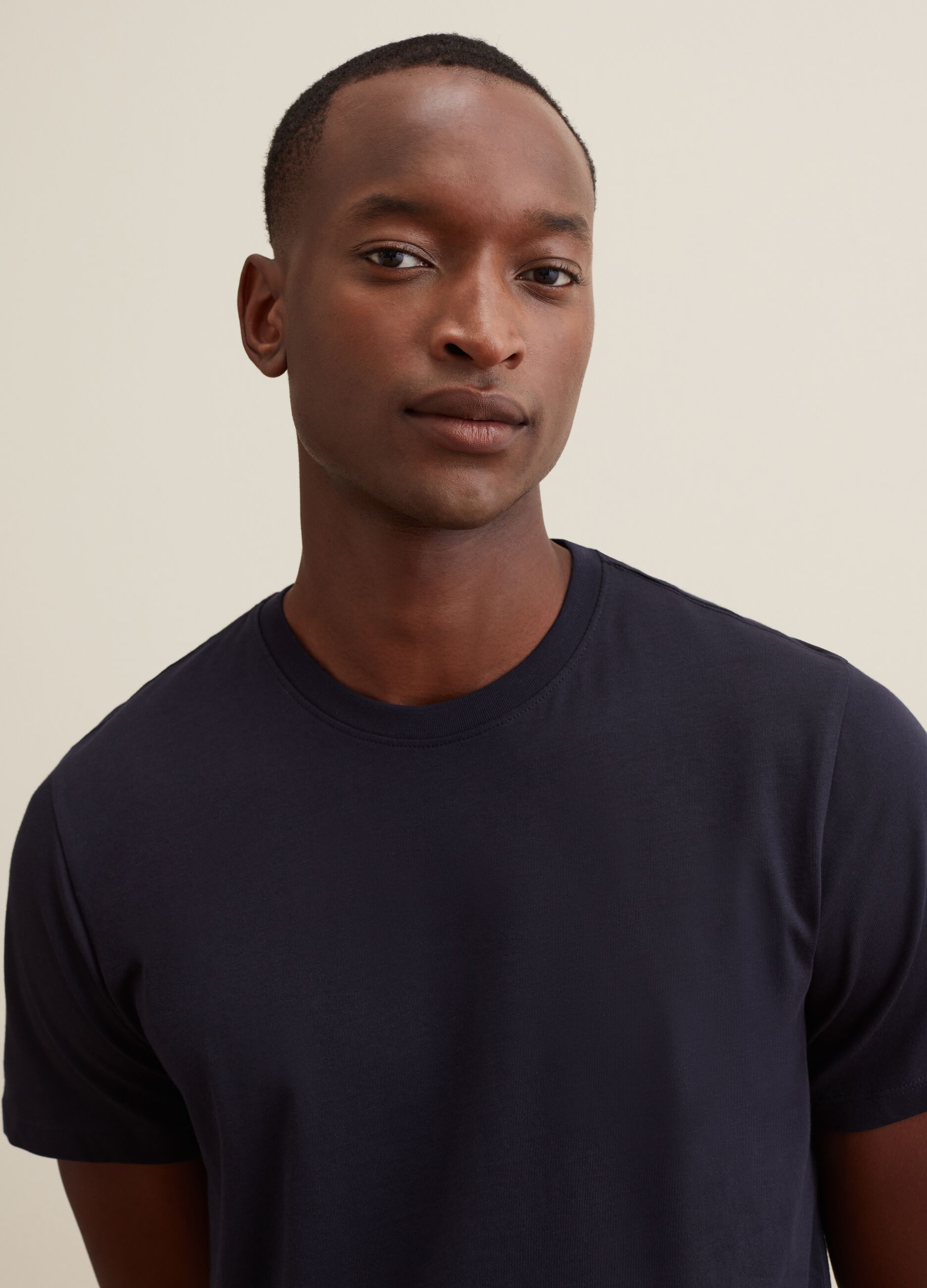 T-shirt in cotone Supima con scollo rotondo