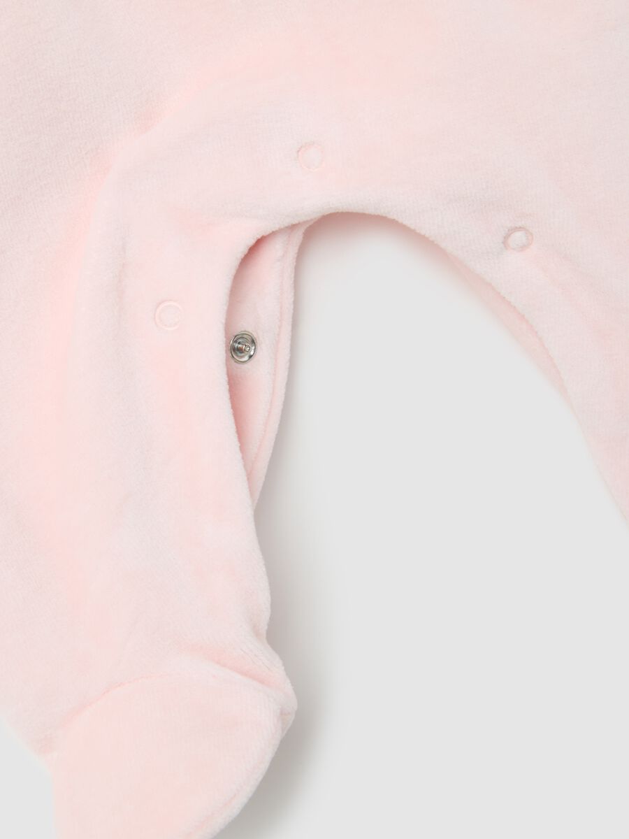 Tutina da neonata in misto cotone rosa_3