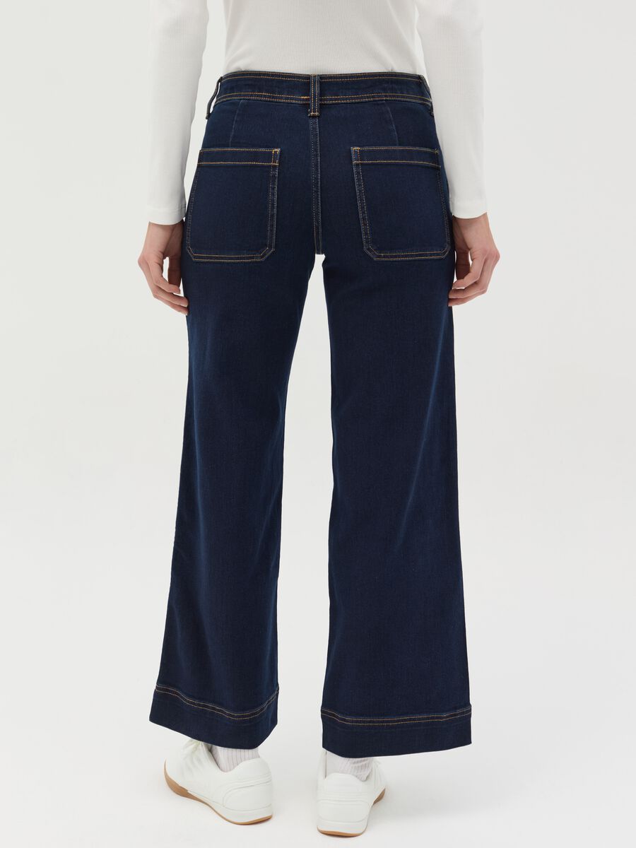 Flare-fit high-rise culotte jeans_3