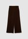 Brown Wide Leg Trousers Regular Fit_4