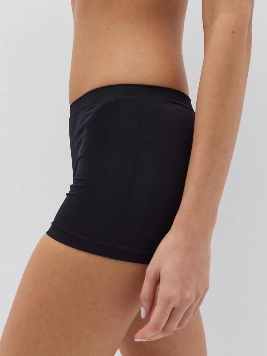 Slip hipster nero in microfibra elasticizzata_2