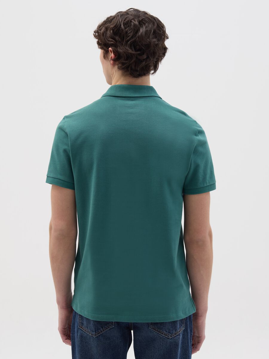Solid colour polo shirt in organic cotton_3