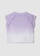 T-shirt viola a maniche corte in cotone elasticizzato per bambina regular fit_1
