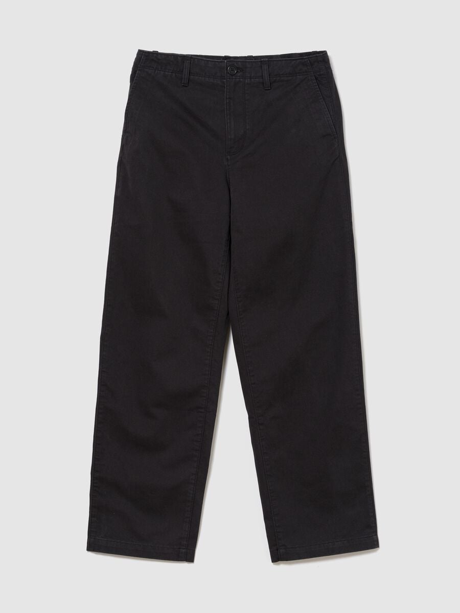 Pantaloni neri in puro cotone_4