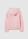 Girl's pink sweatshirt in cotton blend regular fit with print_1