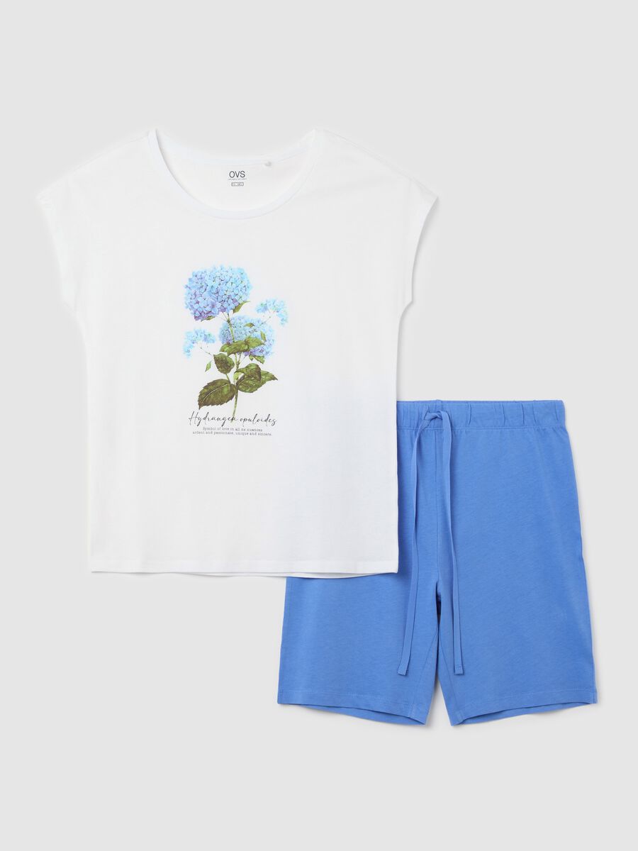 Short pyjamas with hydrangea print_4