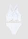 White stretch bikini with frill trim_1