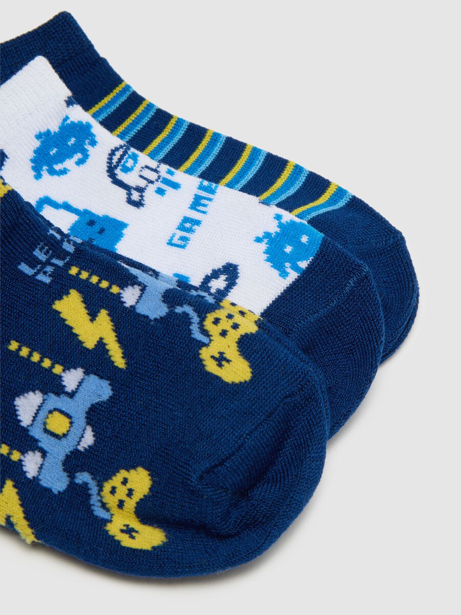 Children's multicolour cotton blend regular fit socks_2