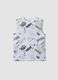 White pure cotton vest top with all-over print_3