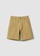 Shorts chino beige in cotone elasticizzato_0