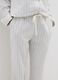 White cotton blend striped regular fit pyjamas_3