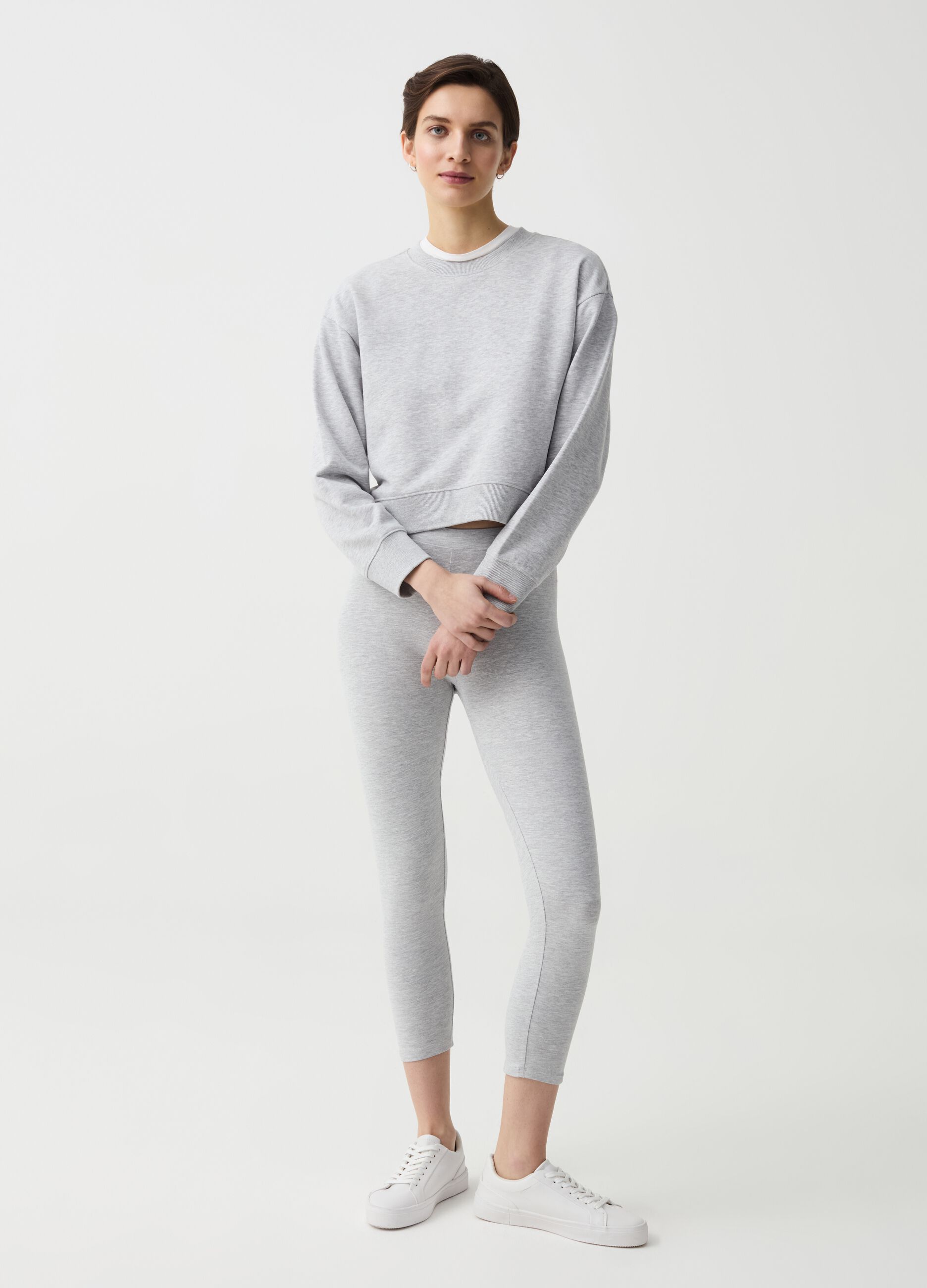 Essential stretch cropped leggings