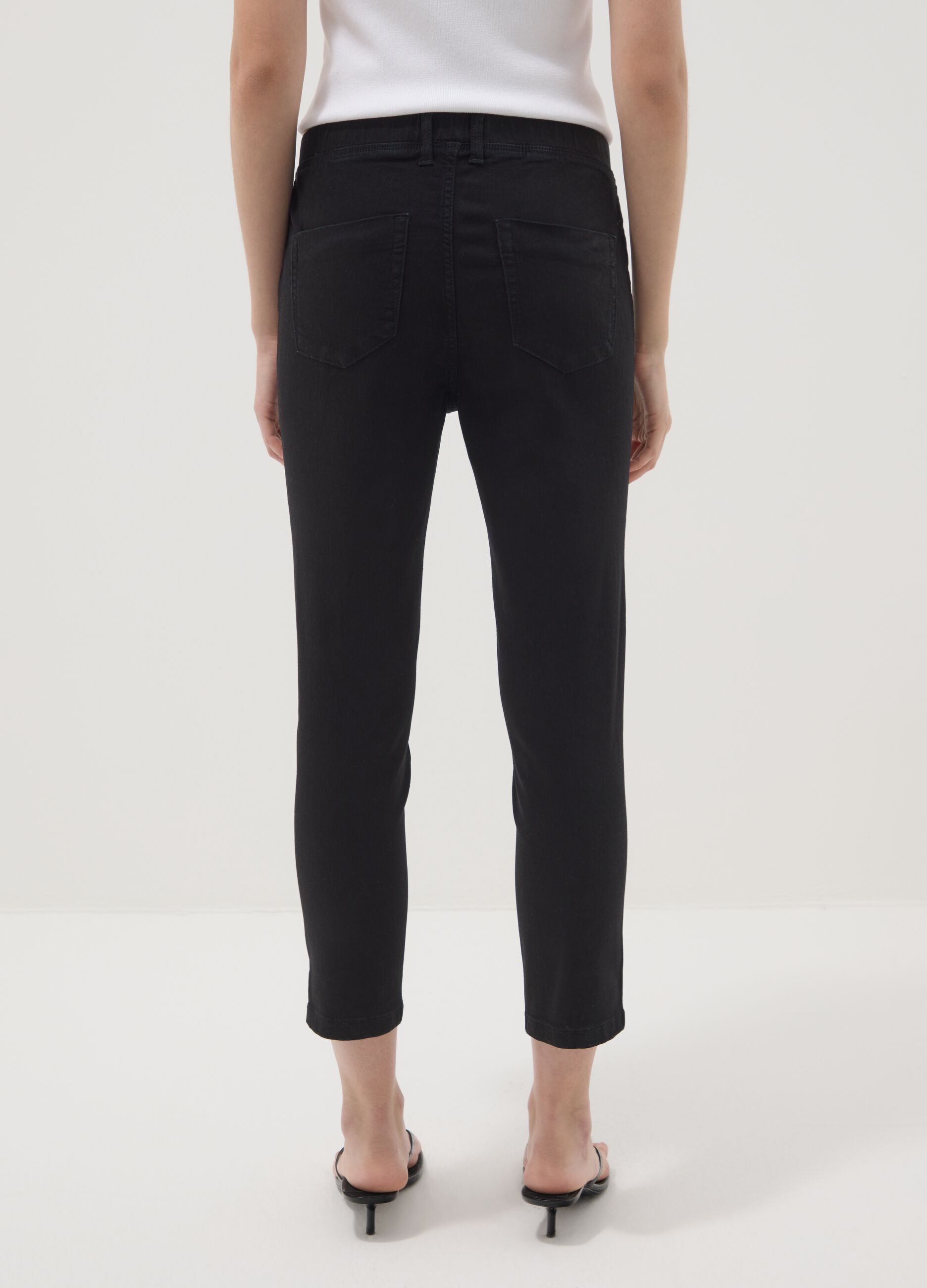 Jeans in misto cotone denim elasticizzato nero skinny fit