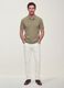 Green pure cotton piqu&eacute; polo shirt with classic collar, regular fit_2