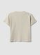 Children's beige pure cotton T-shirt regular fit with pocket_1