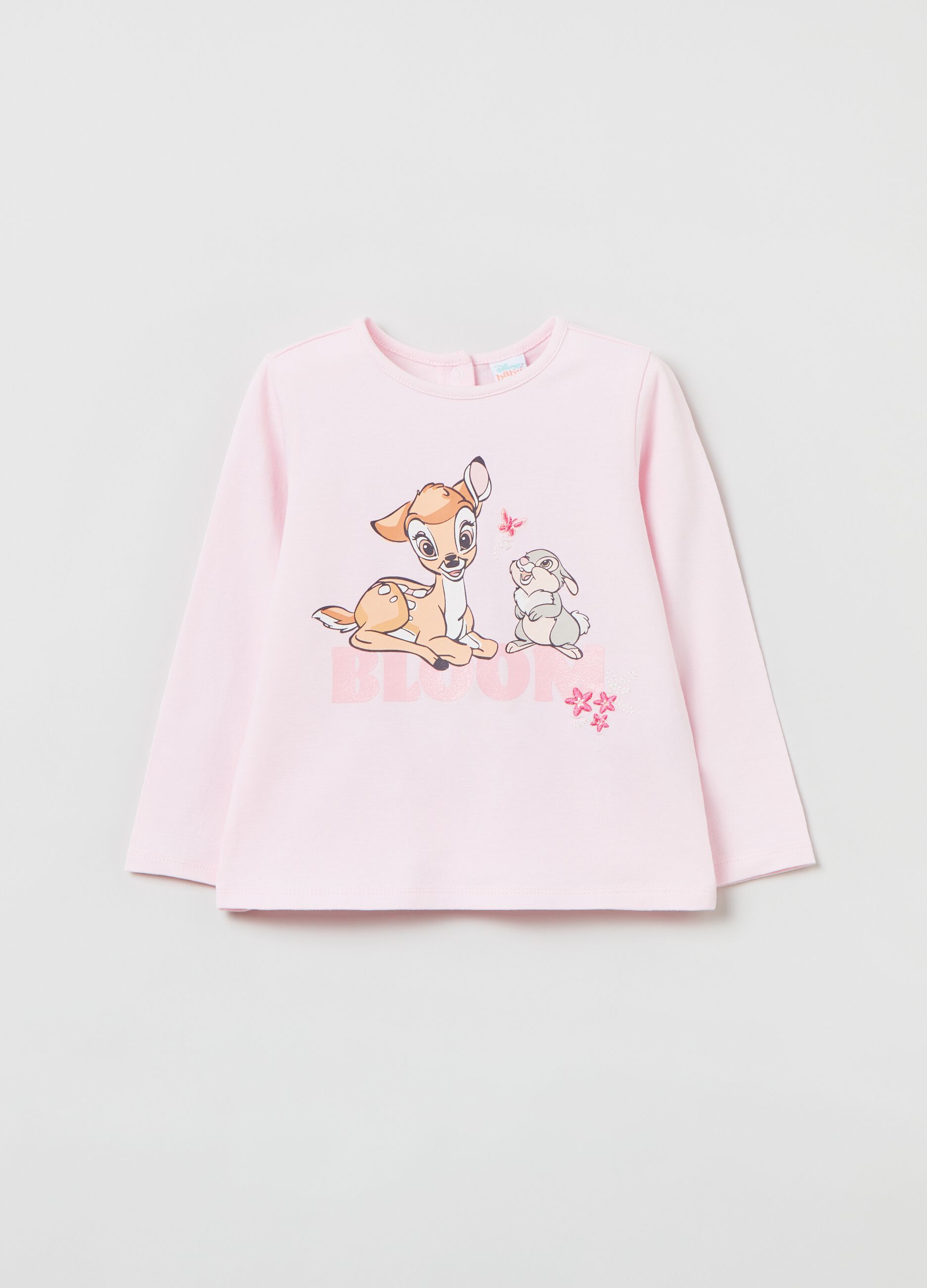 T-shirt a maniche lunghe con stampa Bambi_0