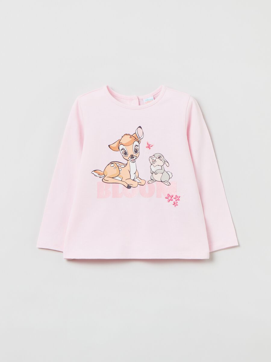 T-shirt a maniche lunghe con stampa Bambi_0