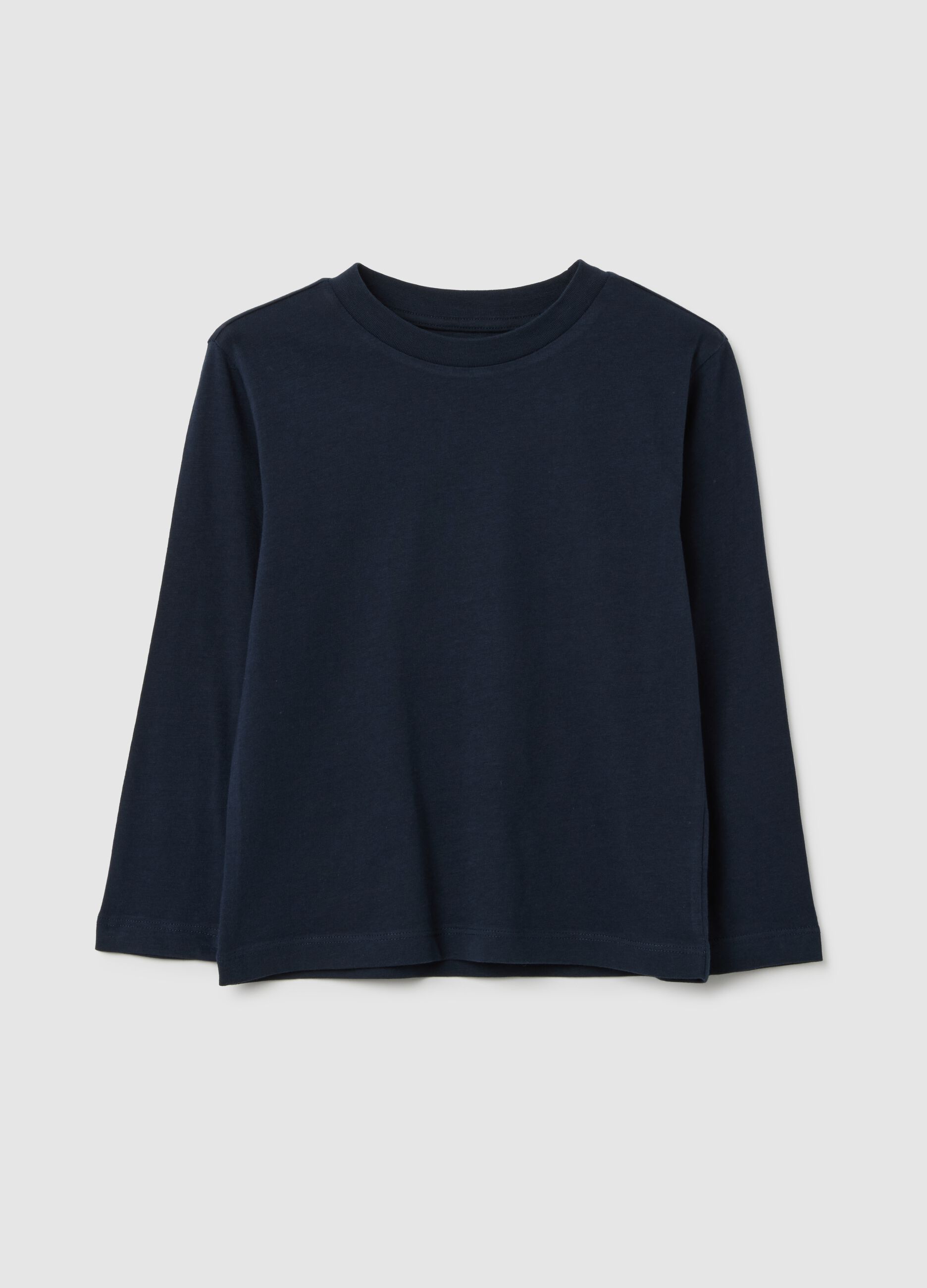 Children's Blue Cotton Regular Fit Sweater