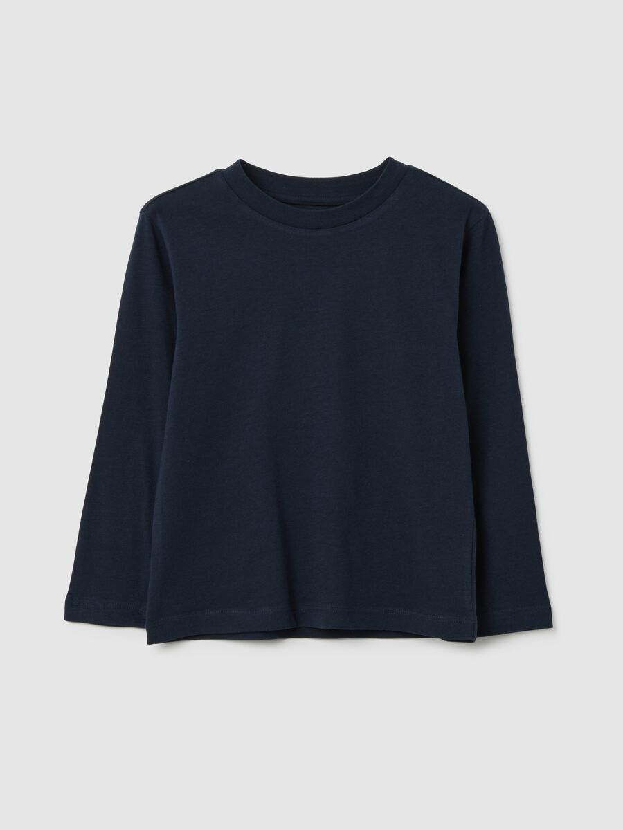 Children's Blue Cotton Regular Fit Sweater_0