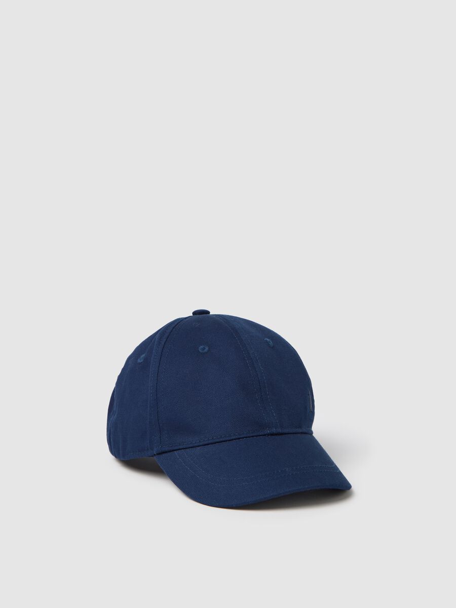 Babies’ hat in 100% blue cotton_0