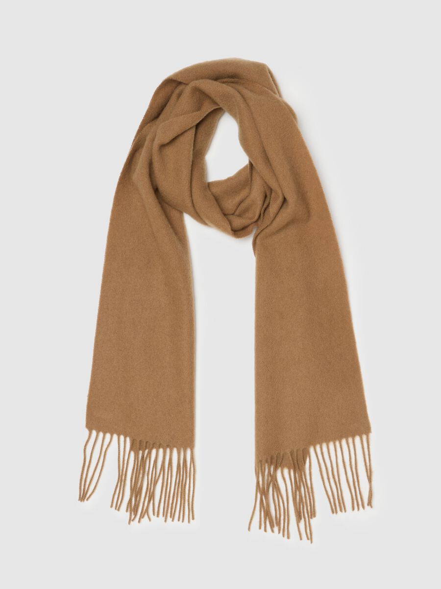 Sciarpa in puro cashmere marrone_0
