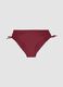 Red stretch bikini bottoms with ruched side detailing_4