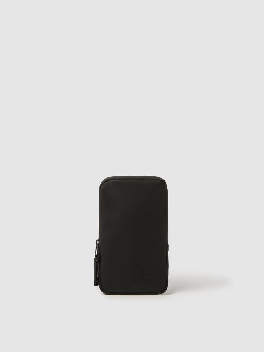 Black Crossbody Bag with Zip_0