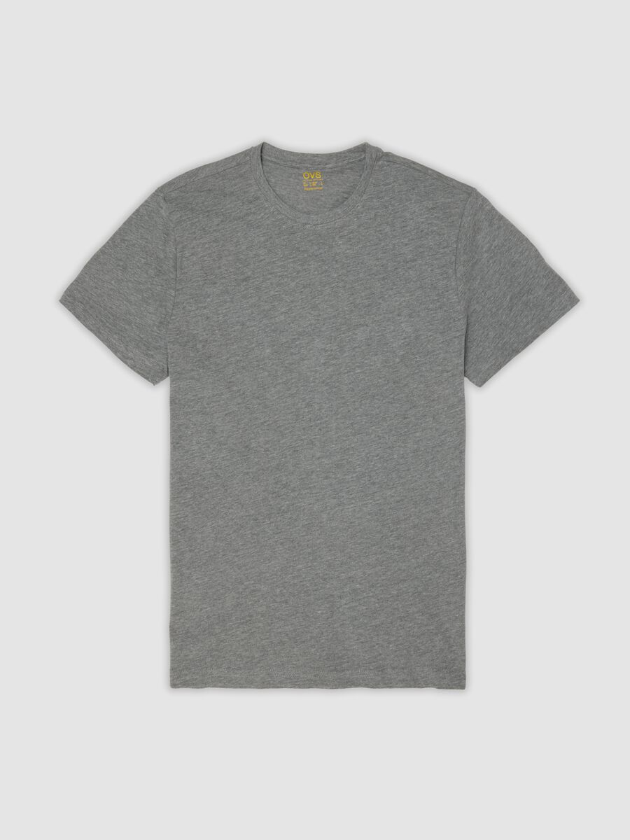 Grey regular-fit T-shirt in pure organic cotton_0