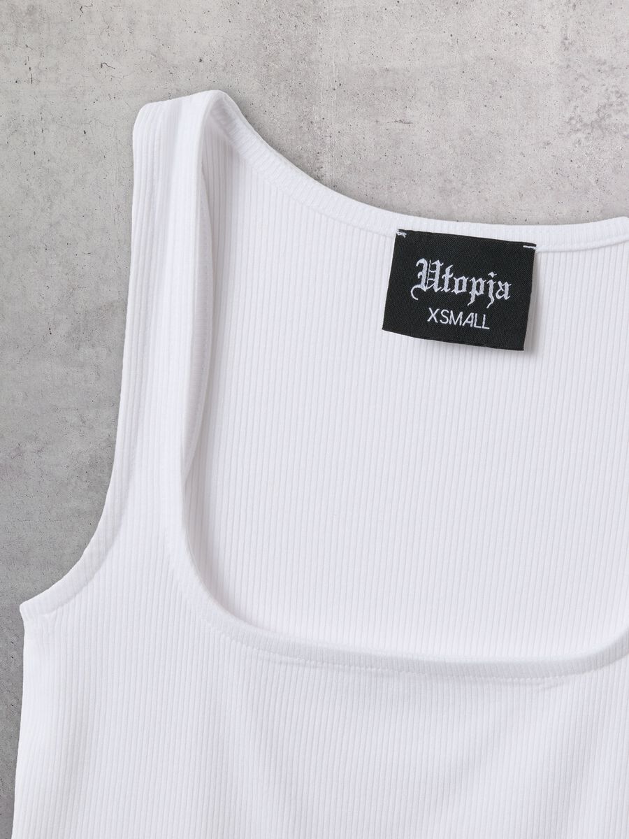 Tank Top Square Neck White_7