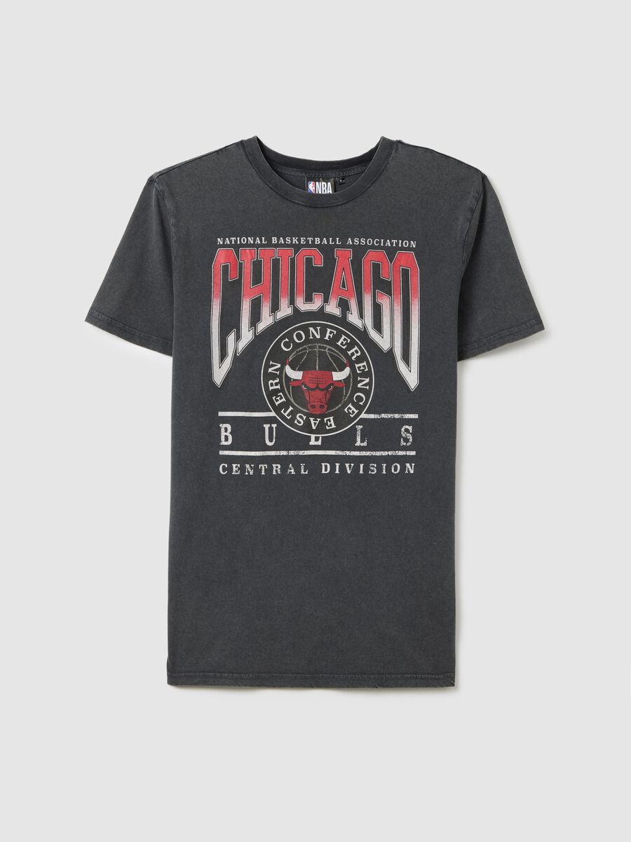 Chicago Bulls NBA Cotton Black T-shirt_4