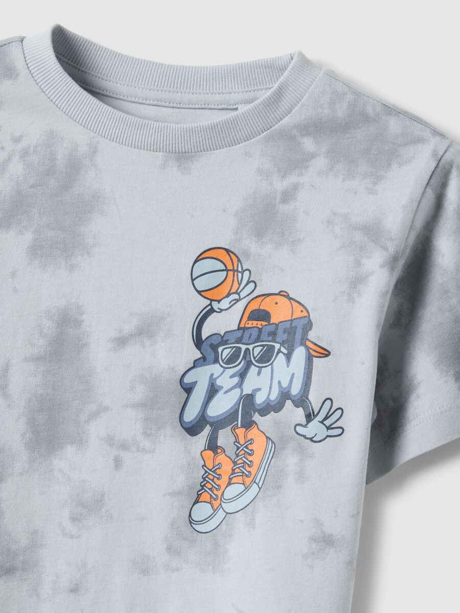 Children's Grey Tie-Dye Pure Cotton T-shirt Regular Fit_2