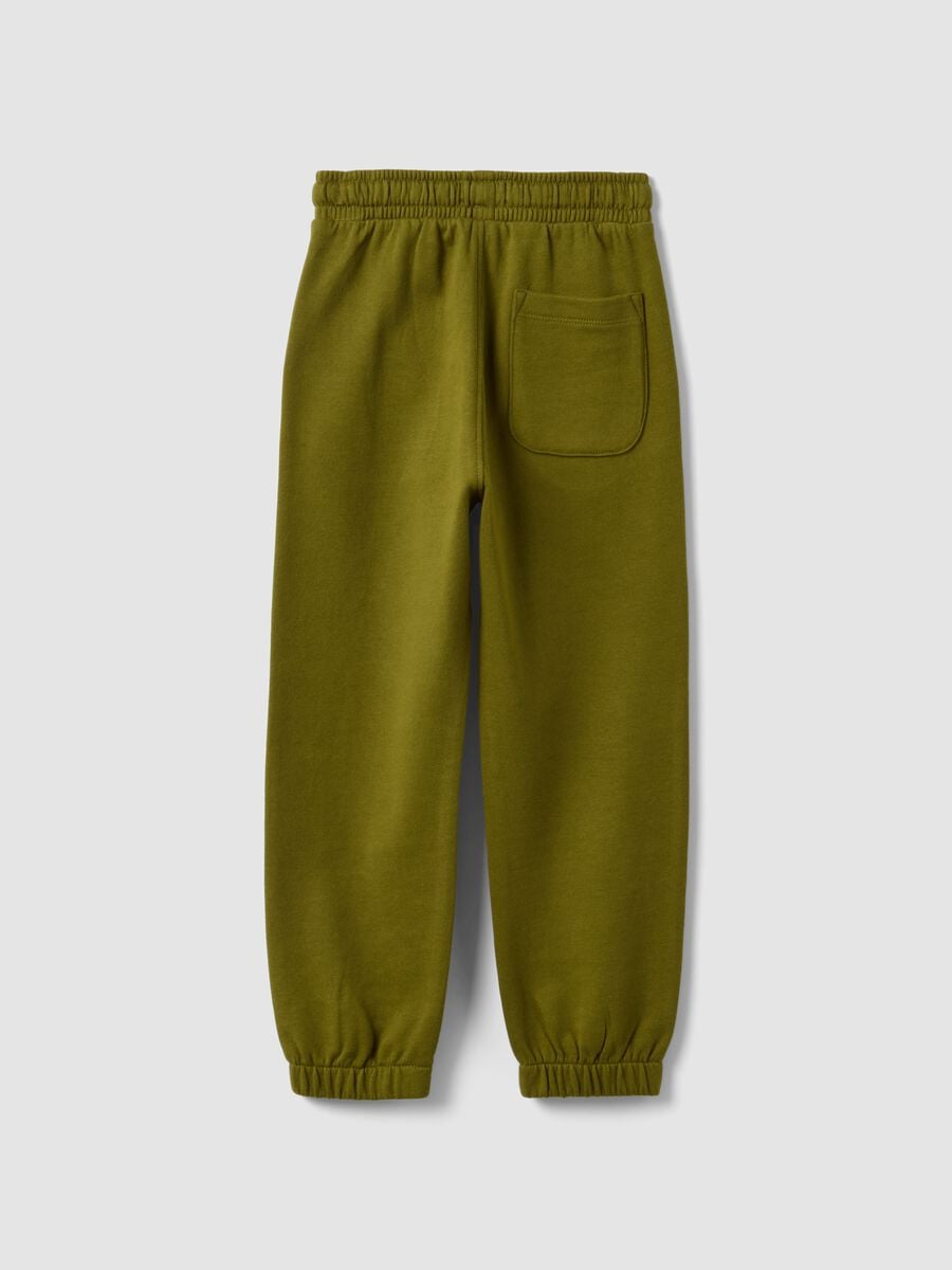 Pantaloni jogger verdi in cotone organico_1