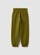 Green organic cotton jogger trousers_1