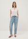 Blue pure cotton baggy trousers_0