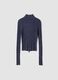 Twilight Blue Full-Zip Ribbed Knit_5