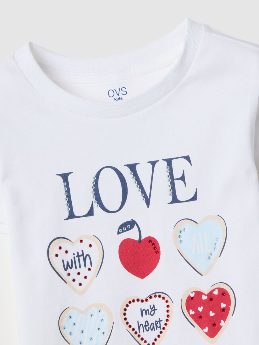 Set maglia shorts in puro cotone multicolor da bambina regular fit_2