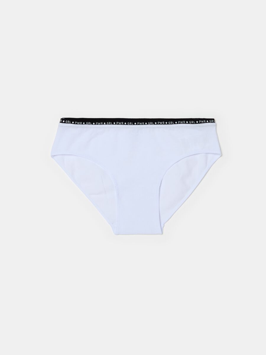 Organic cotton briefs with lettering_0