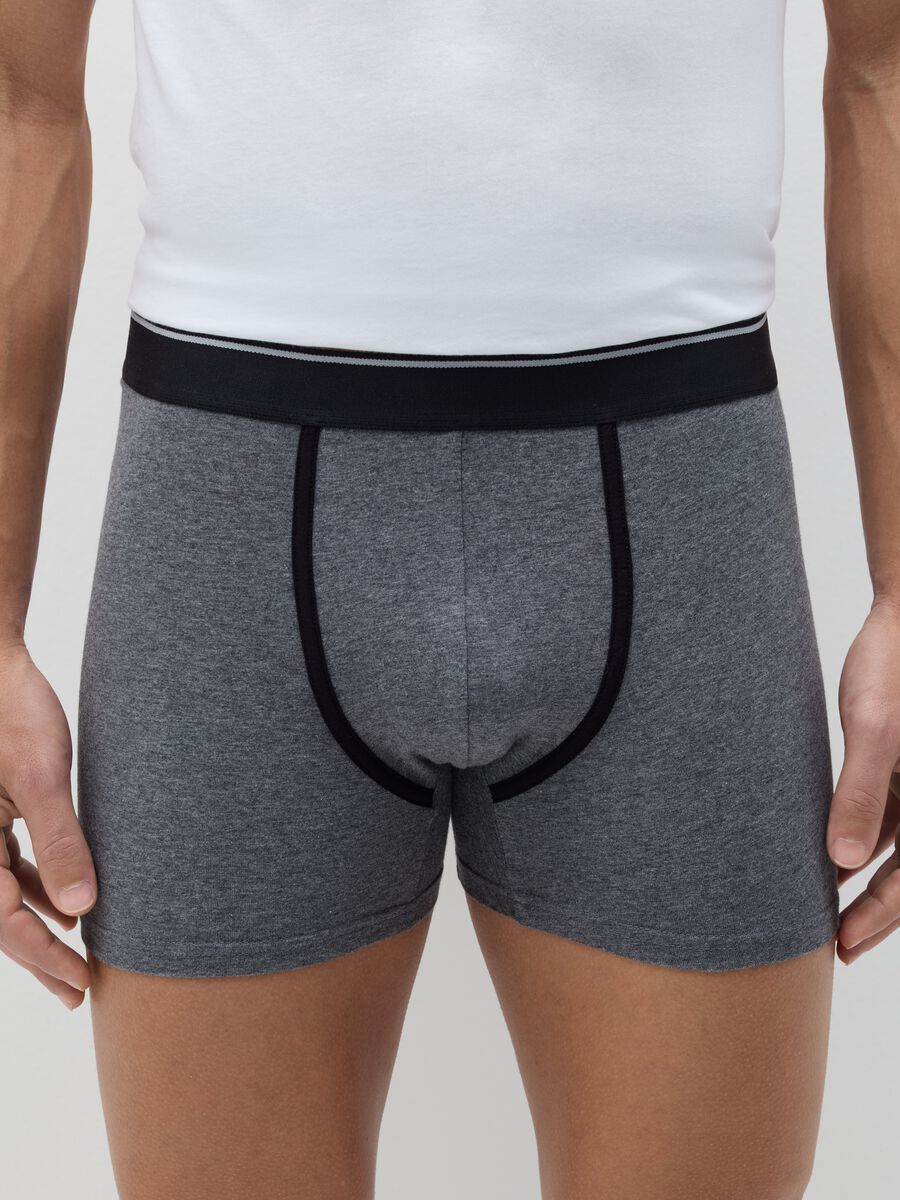 Three-pair pack midi boxer shorts in stretch cotton_1