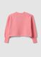 Pink cropped cotton-blend crew-neck sweatshirt, relaxed fit for girls_2