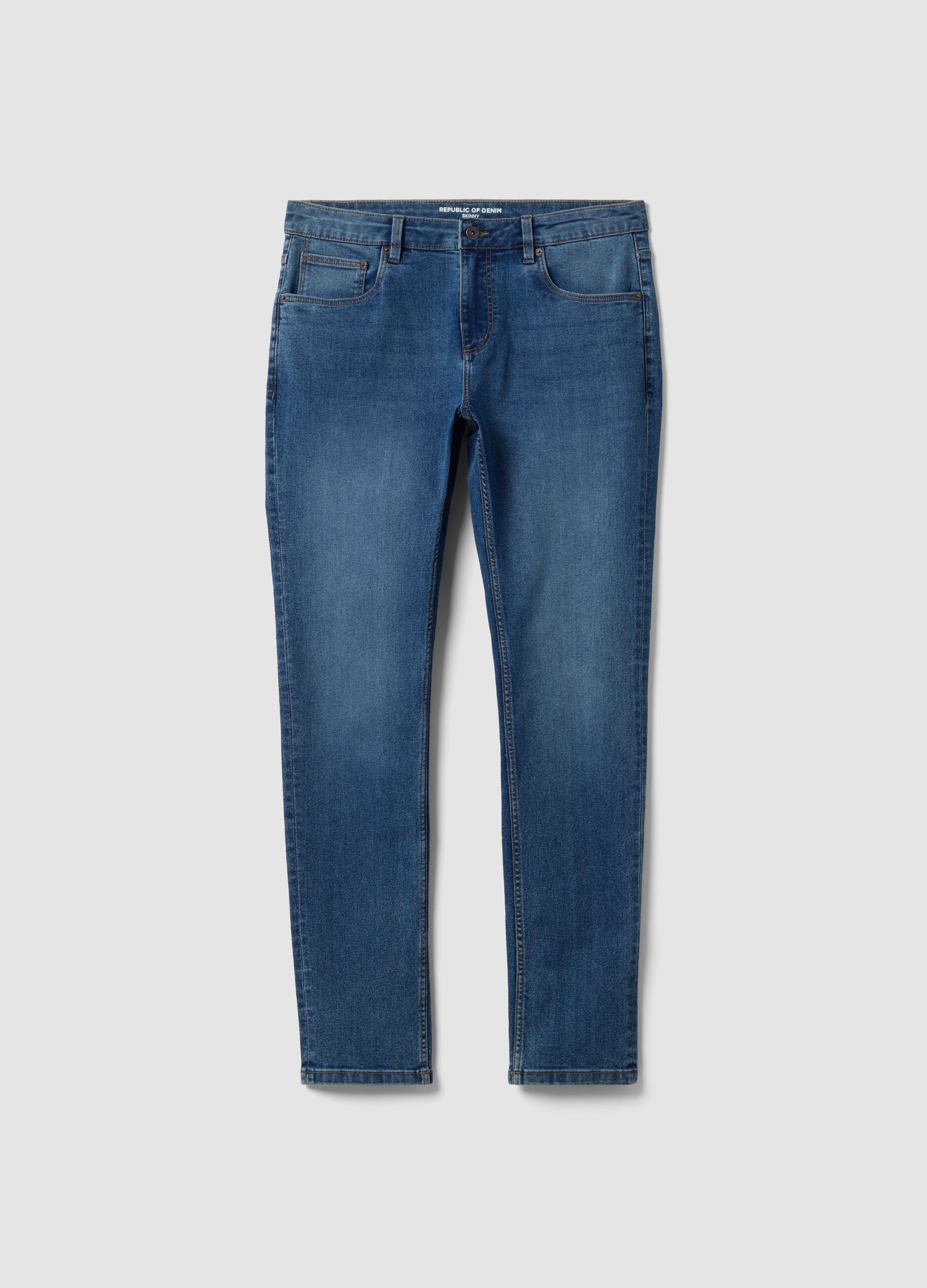 Skinny fit stretch cotton denim jeans