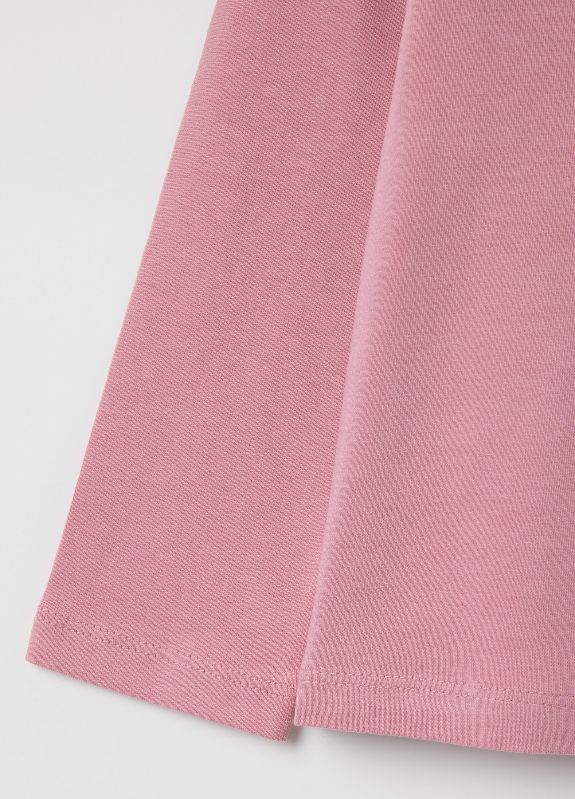 Girls' Pink Cotton Regular Fit Top