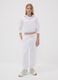 White cotton-blend girls&rsquo; joggers, regular fit_1