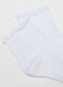 Multipack of short white girl's socks in stretch cotton_1