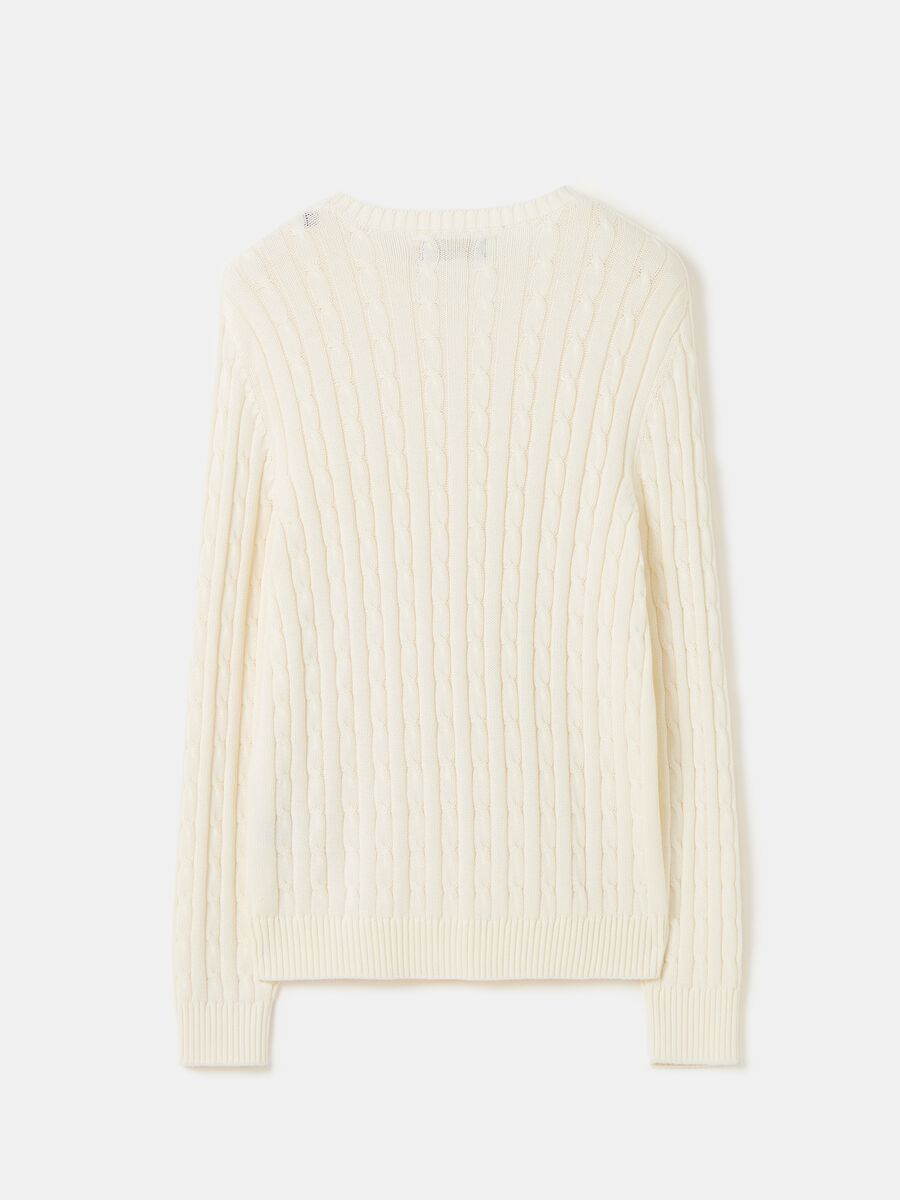Ribbed pullover with cable-knit motif_4
