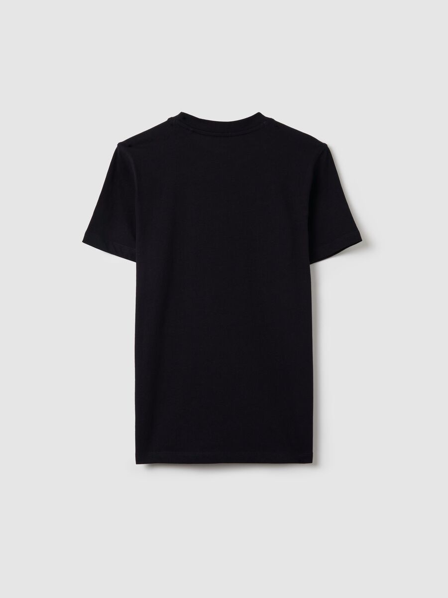 T-shirt in cotone con stampa teschio "Nice Try!"_4