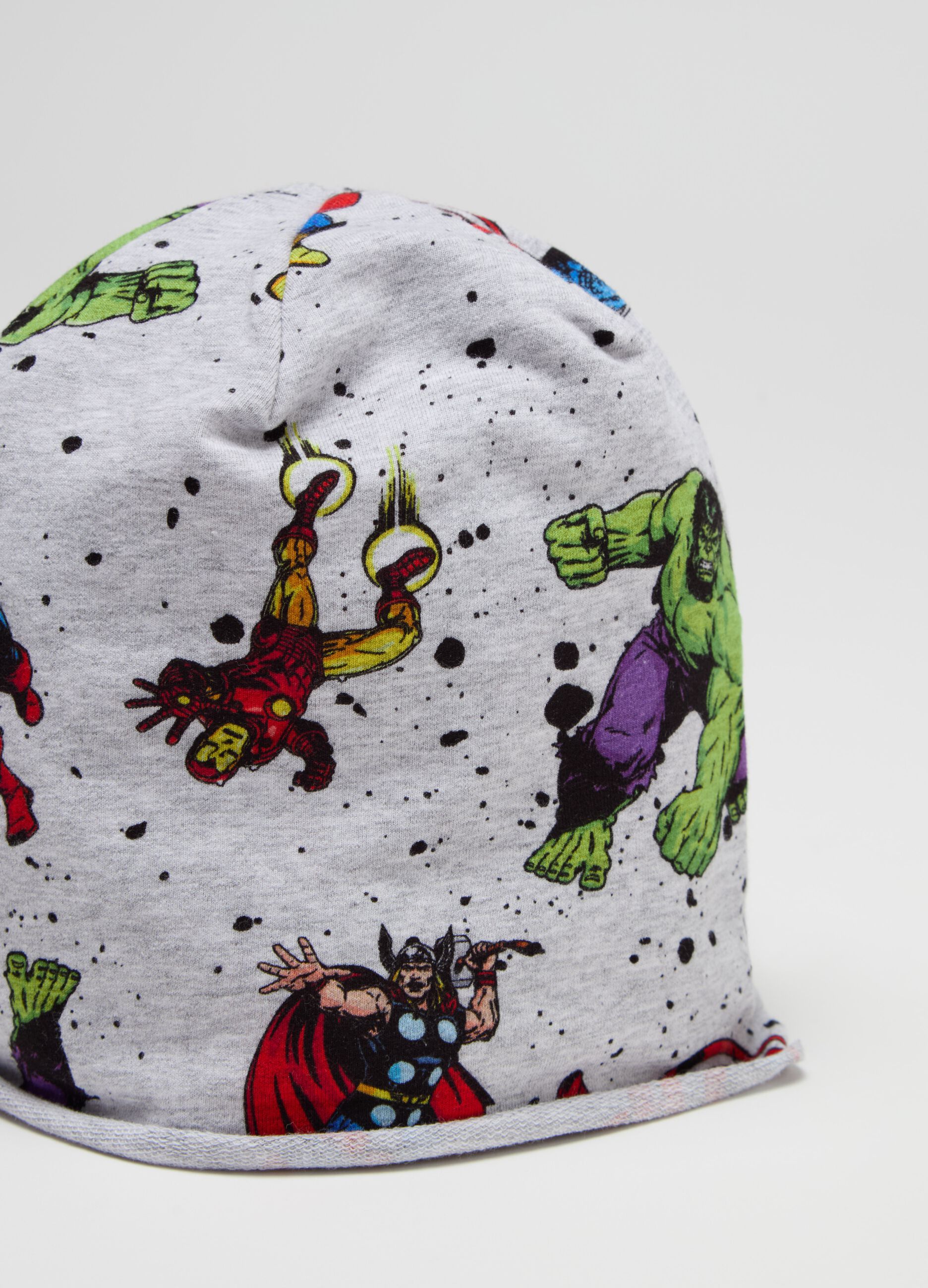 Jersey hat with Superheroes print