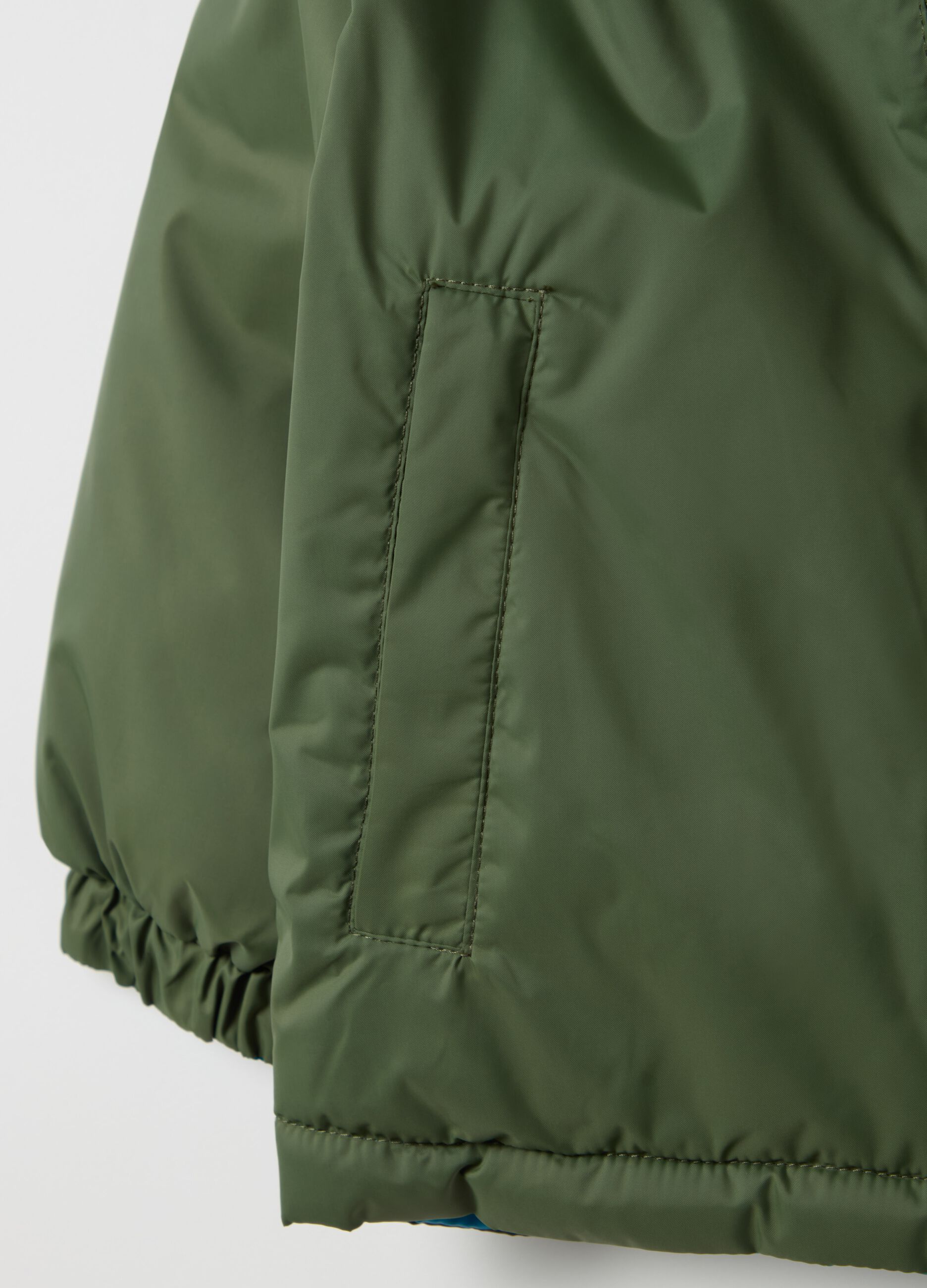 Ultralight reversible down jacket with hood