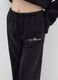 Black cotton blend trousers with regular fit_2